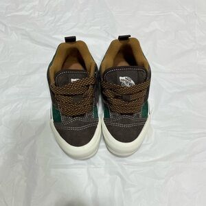 Vans Kids Brown & Green Low-Top Slip-On Sneakers